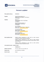 Certifikát pojištění odpovědnosti